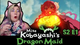 DRAGON MAID IS BACK!!!! - Miss Kobayashi's Dragon Maid S2 E1 REACTION - Zamber Reacts