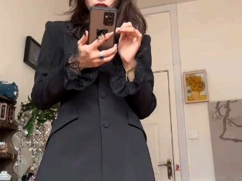 Black silk high heels