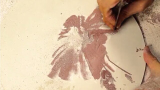 The egret instantly transforms—mainly because it's too precious to waste even a single raw clay blan