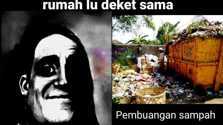 ketika rumah lu deket sama ( mr. incredible becoming uncanny meme )