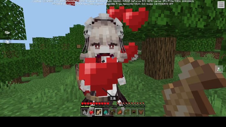 Testing out taming a skeleton (