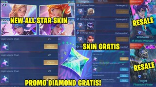 EVENT PROMO DIAMOND ALL STAR 2023 | SKIN GRATIS, SKIN M-WORLD RESALE, PROMO DIAMOND GRATIS!