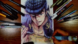 Using a Bunch of Messy Lines to Draw Josuke Higashikata