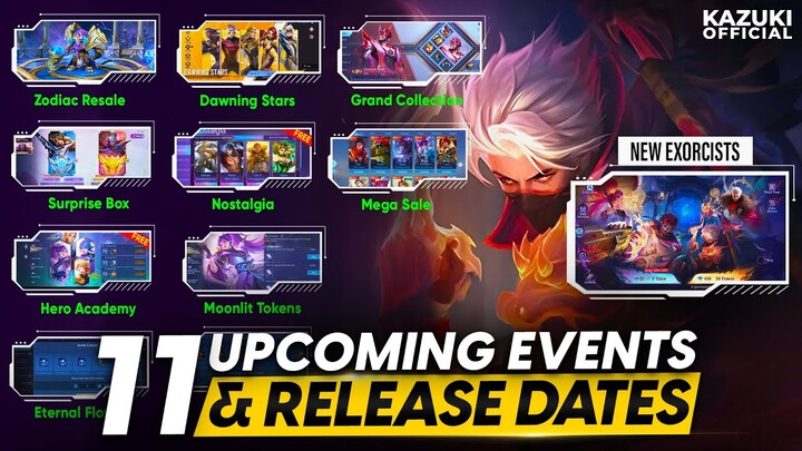 ALL 11 UPCOMING EVENTS IN MLBB WITH RELEASE DATES | TRANSFORMER PHASE 3 DATE ?