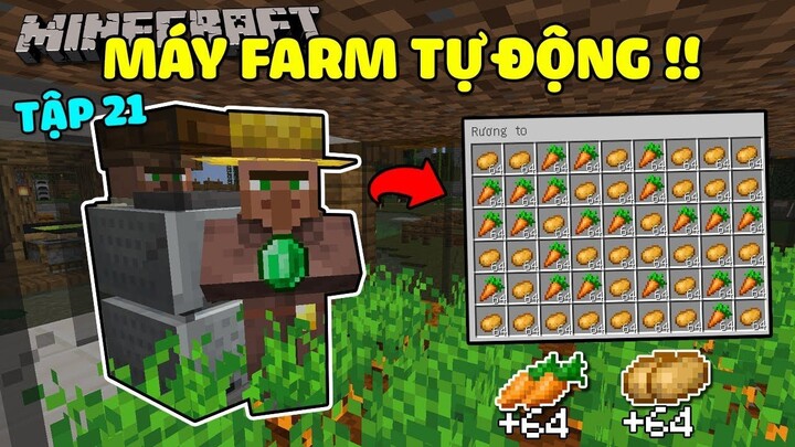 Minecraft Sinh Tồn 1.16.1 Tập 21: Máy Farm Cà Rốt, Khoai Tây Tự Động!!