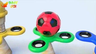 Fidget Spinner, Bola dan Es Krim Mainan Berwarna warni Berputar Bersama
