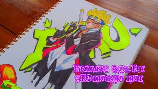 Kapan Mahkotamu Kau Ambil King | drawing Boruto