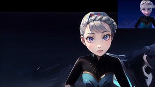 [Animasi AI] Lagu tema "Frozen" bergaya dua dimensi