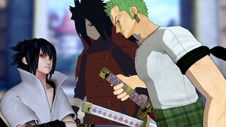 Sasuke confronts Zoro and Madara