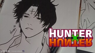 Chrollo Lucilfer - Hunter x Hunter || Black and White Art (SPEED DRAWING)