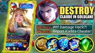 KADITA TARGET LOCK TOP GLOBAL CLAUDE IN RANK GAME!! 🔥 | MLBB