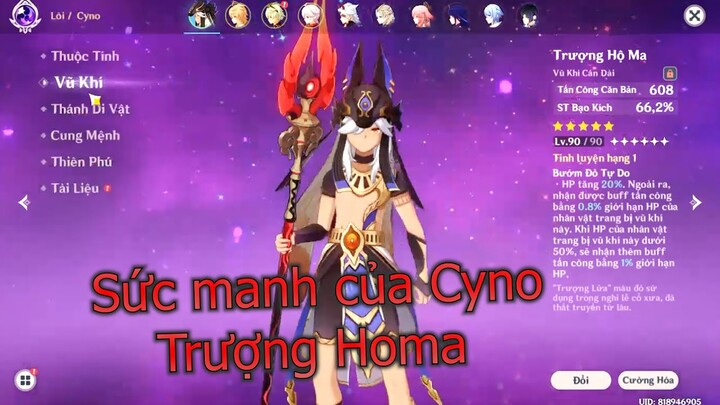Sức mạnh của Cyno với Trượng Homa || Showcase Cyno. [GenshinImpact]