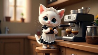 ☕ Cuteness in a Cup: Kitten’s Coffee Adventure! 🐾💖 | #cat #kitten #vlog #cute