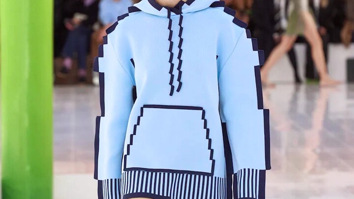 Too fake? Please! The paper skirt and pixel clothes are really cool, just like clothes from the game