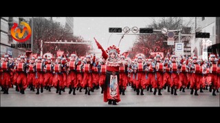 Shaanbei Yulin celebrates the New Year with a national yangge performance showcase; as the sound of 