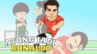 Atong jadi Ronaldo dalam pertandingan sepak bola .animasi lucu- Rumah_animasi