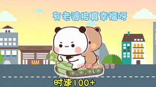 有一二开坦克接布布下班班，布布真的好幸福呀