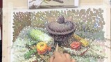 warna masih hidup pointillism