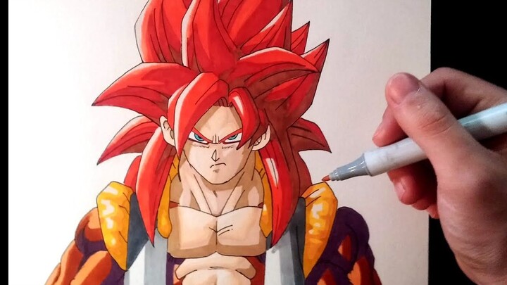 ปรมาจารย์การวาดรูปมือ YouTube สอนวาดรูปซุปเปอร์โฟร์ของ Gogeta!!