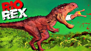 T-REX หัวร้อน !!! EP1 ไม่มีใครรอดจากมันไปได้....(โคตรโหด)  | RIo Rex