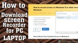 how to download BEST SCREEN RECORDER IN PC &  COMPUTER