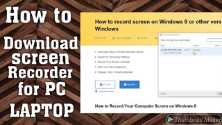 how to download BEST SCREEN RECORDER IN PC &  COMPUTER