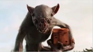 ผู้หญิงต่อสู้กับสัตว์ประหลาดเพื่อช่วยเด็กน้อย