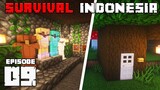 RUANGAN RAHASIA DI DALAM POHON, TEMPAT SENJATA DAN ARMOR !! - Minecraft Survival Indonesia (Eps.9)