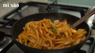 Cách Làm Món UDON XÀO CAY Ngon| Mì xào Công thức đơn giản | ASMR Cooking |Cách làm mì udon xào