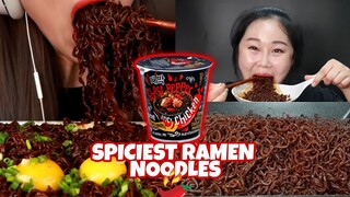 Pro Mukbangers Eating Ghost Pepper  Noodles!🔥🙀 like its nothing