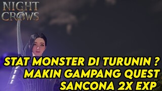 WOW STAT MONTER DI TURUNIN ? JADI MUDAH MAIN QUEST ? SANCONA 2X EXP KEMBALI ! ! - NIGHT CROWS