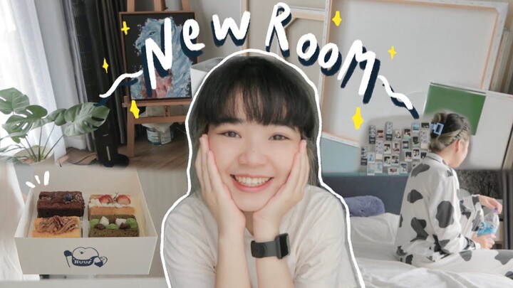 vlog #42 🛏 1 วันในห้องใหม่✨ย้ายห้องแล้วนะ🎉 | mackcha