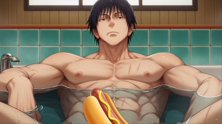 Dipaksa Daddy makan sosis Jepang
