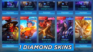 BUYING 1 DIAMOND SKIN IN MOBILE LEGENDS 2023 || MLBB PROMO DIAMONDS