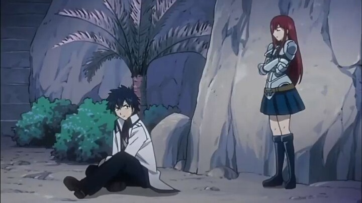 erza and gray awkward moment