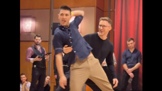 The two dancers randomly matched at the Budapest dance competition are both very good at dancing.
