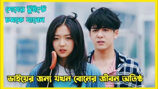 ভাইবোনকে যখন মানুষ ভুল করে কাপল  ভাবতো || Chinese funny emotional school drama explained in Bangla