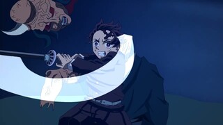 Tanjiro vs Hantengu kimetsu no yaiba season 3 fan animation