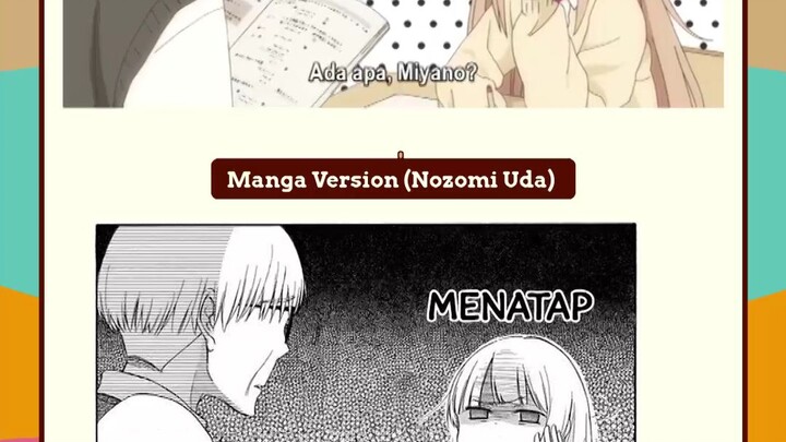animanga Comparation Tanaka-kun  wa itsumo kedaruge