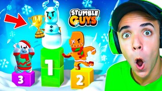 BATALLA de SKINS NAVIDEÑAS en STUMBLE GUYS! ❄️😱