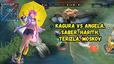 Kagura VS Angela, Saber, Harith, Terizla, Moskov