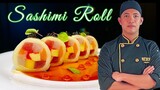 How to make sashimi roll using cucumber?