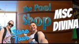 The Pool Shop next to La Sirene Pool on MSC Divina Full Tour and Review