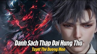 Danh Sách Thập Đại Hung Thú Trong Đấu La Đại Lục Phần 2 - Tuyệt Thế Đường Môn