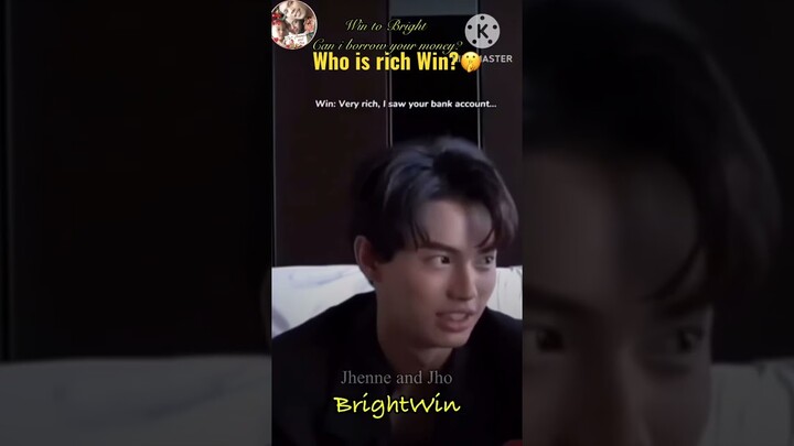 Who is rich Win?😍Win:can i borrow your money? Bright:🤫 #wow #bright #brightwin #winmetawin #short