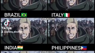 Erwin Attack on titan dub 10 bahasa