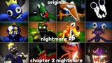 Original vs NEW Nightmare RP vs Chapter 2 Nightmare JUMPSCARES in Rainbow Friends [ROBLOX]