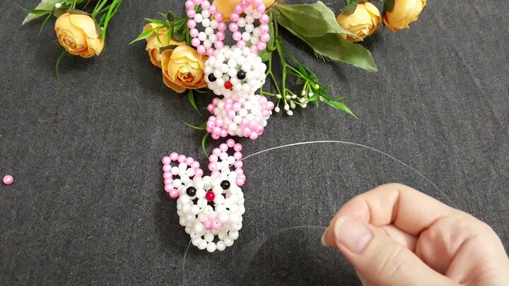 Beaded baby bunny 2/2# DIY# Kết cườm chú thỏ babi# ลูกปัดกระต่ายเด็ก#Beed beb zeko#