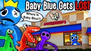 Rainbow Friends Plush: Baby Blue Gets Lost At Chuck E Cheese!