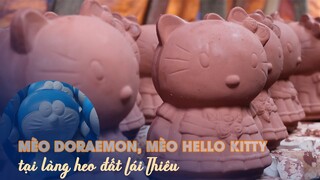 Mèo Doraemon, mèo Hello Kitty hot nhất làng heo đất Lái Thiêu ngày trước tết